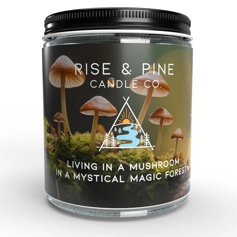 Cedar Oakmoss Soy Wax Candle | Mushroom Candle | Hiking Gift | Man candle | Campfire Candle | Outdoor Lover Gift