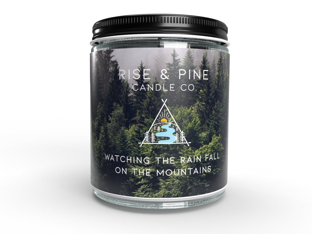 Rain Petrichor Soy Wax Candle | Rainfall Candle | Mountain Candle | Outdoors Gifts | Watching the Rain Fall on the Mountain