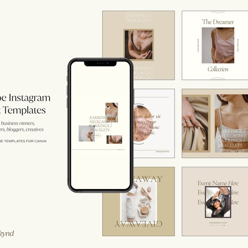 Bohemian Instagram Templates for Canva | Etsy