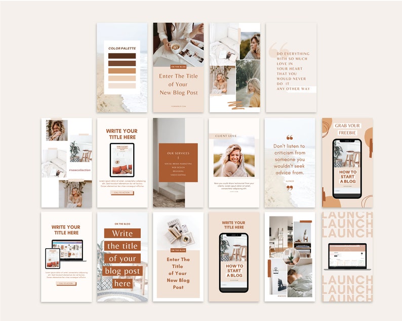 Instagram Story templates for Canva Instagram Stories | Etsy