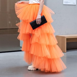 Custom Tulle Tutu Skirt: Mother-Daughter Maxi, Vibrant Silky Fabric, Toddler to Adult