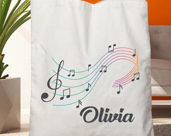 Music Tote Bag, Personalized Tote bag, Musician Gift, Piano Book Tote, Music Bag, Piano Bag, Piano Bag, Trendy Tote Bag, Aesthetic Tote Bag
