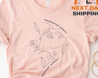 Empowered Women Hoodie: Feminist Line Art, Girl Power Sweater