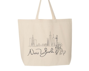 New York Tote Bag, Friendly Bag, Shopping Bag, New York Gift, Gift For Her, Trendy Tote Bag, Cotton Tote Bag, Tote Bag Aesthetic, Tote Bags