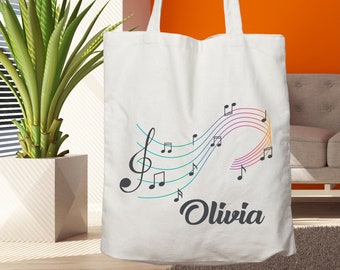 Music Tote Bag, Personalized Tote bag, Musician Gift, Piano Book Tote, Music Bag, Piano Bag, Piano Bag, Trendy Tote Bag, Aesthetic Tote Bag