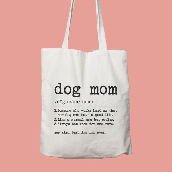 Hond moeder tote tas, hond minnaar cadeau, kitten tote tas, hondenliefhebber, hond moeder cadeau, hond cadeau, bont mama, esthetische tote tas, trendy tote tas