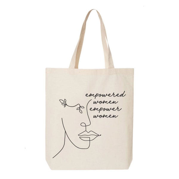 Empowered Women Empower Women, Feminist Tote Bag, Gift For Her, Girl Power, Trendy Tote Bag,  Retro Tote, Aesthetic Tote Bag, Cute Tote Bag