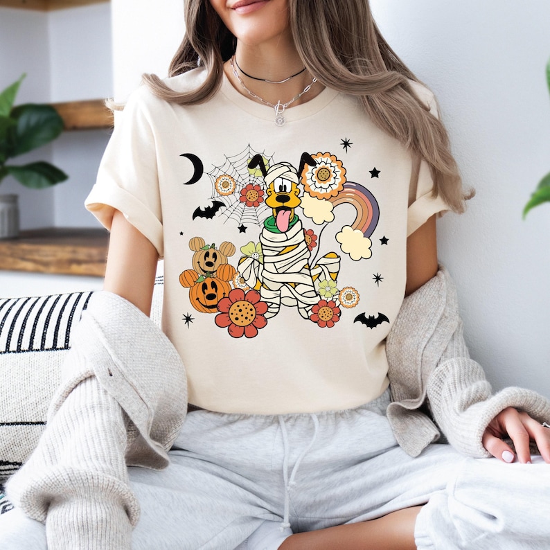 Retro Cartoon Disney Pluto T-Shirt, Unisex image 7