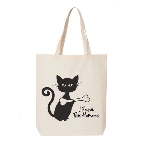 I Found This Humerus Cat Tote Bag Cat Lover Gift Kitten Tote | Etsy