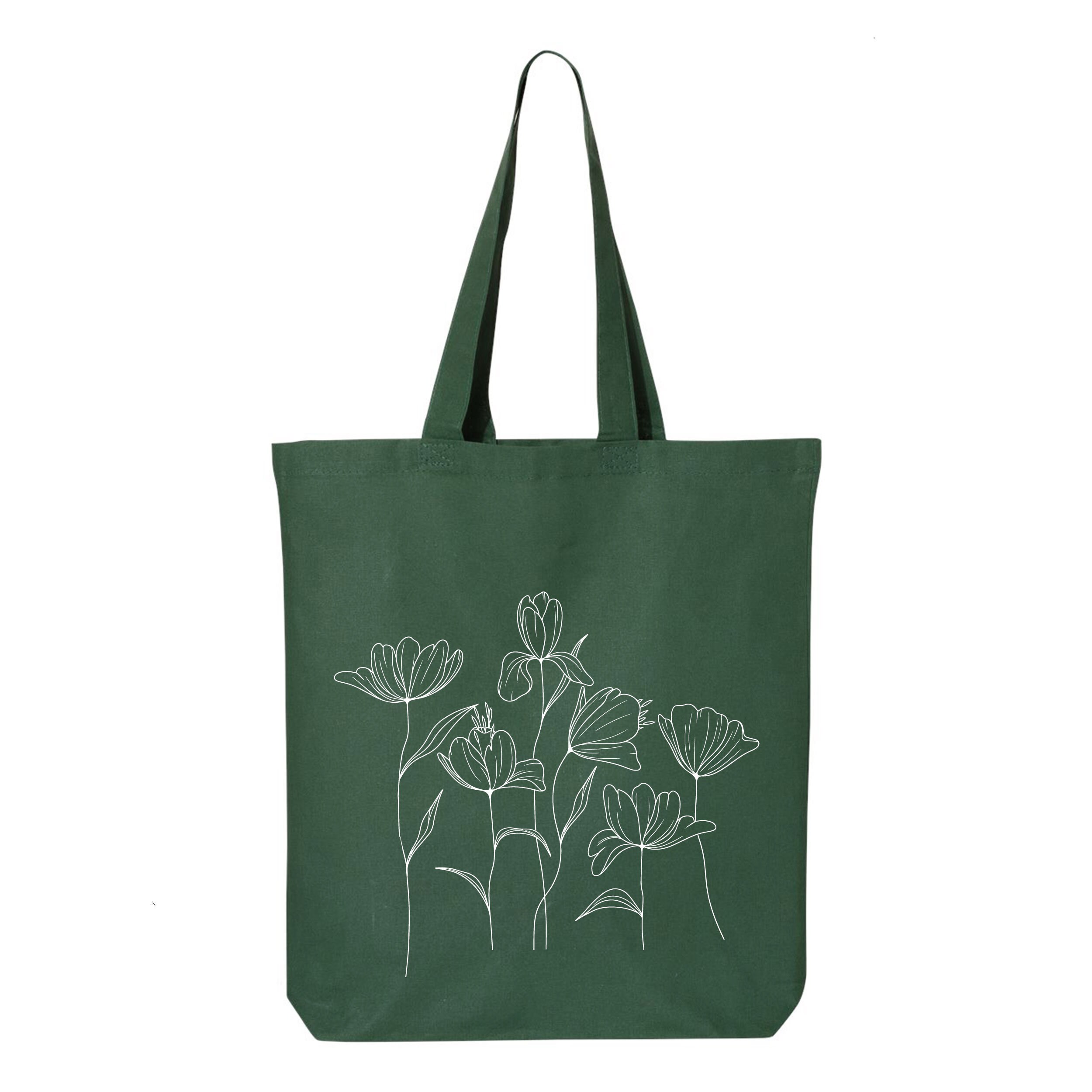 Poppy Flowers Tote Bag, Shopping Bag, Floral Poppy, Book Bag