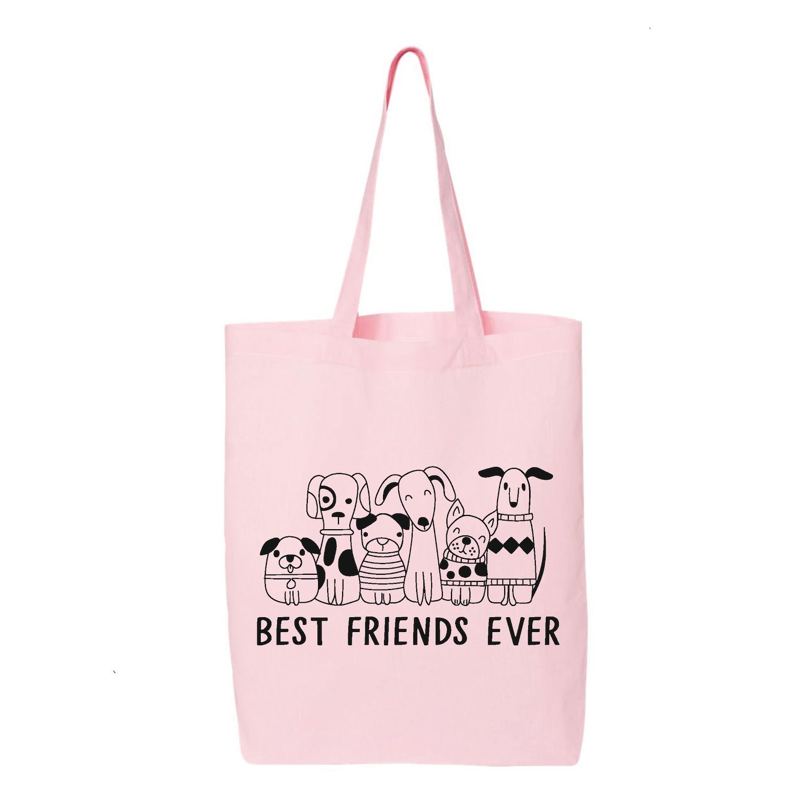 Best Friends Ever Tote Bag, Cotton Tote Bag, Market Bag, Dog Mom Tote
