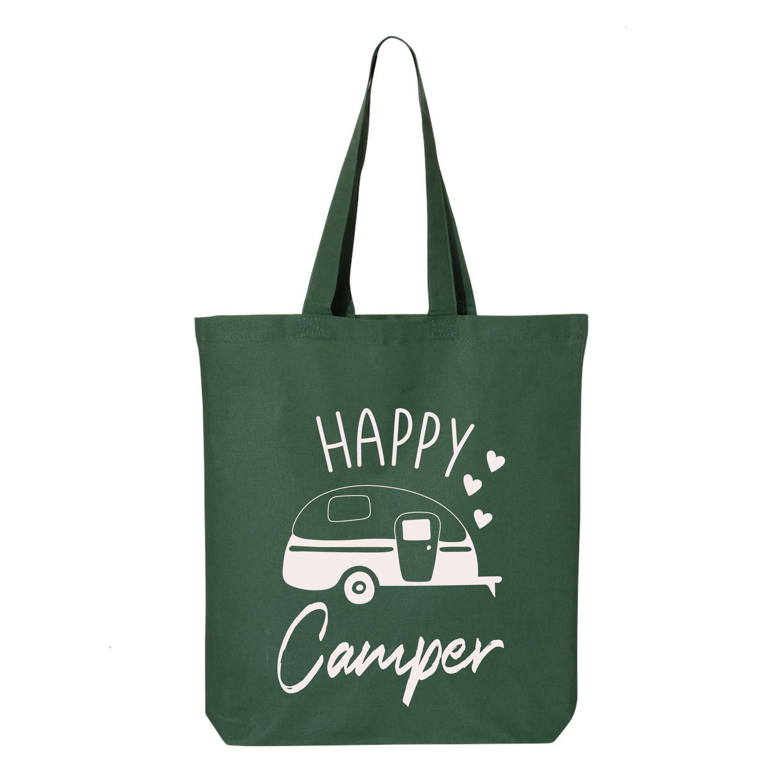 Happy Camper Tote Bag Shopping Bag Wanderlust Explore Etsy