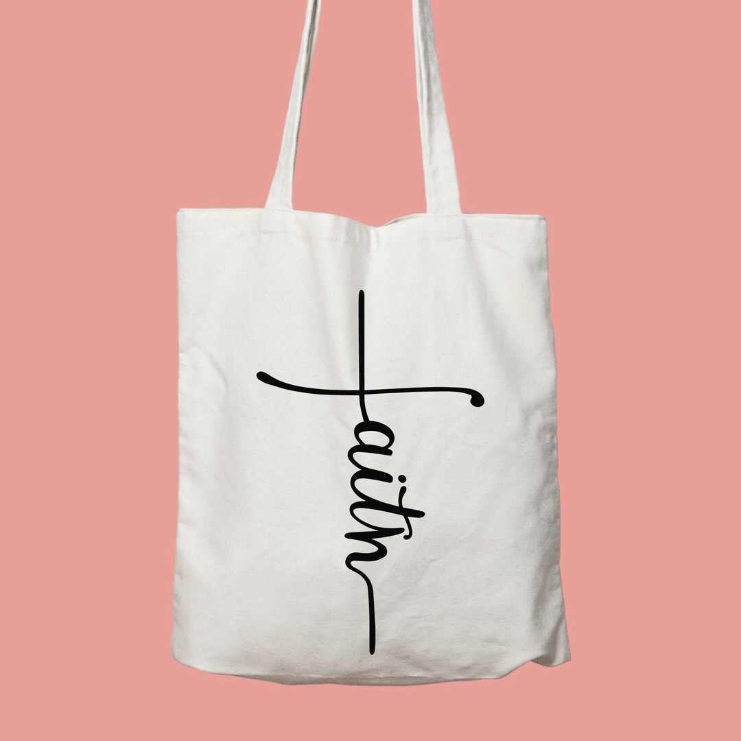 Faith Cotton Tote Bag Religious Jesus Friendly Bag - Etsy