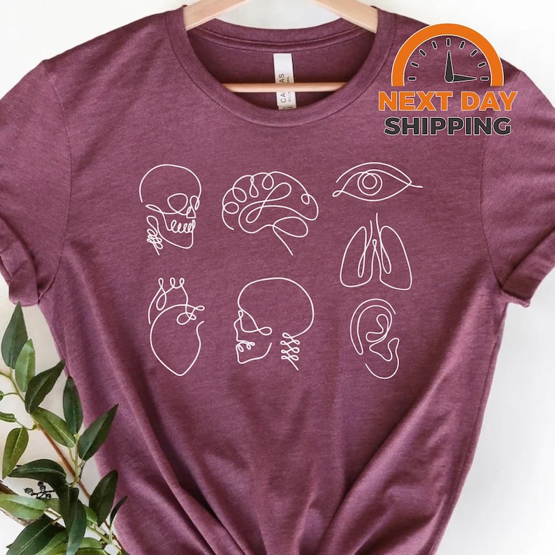 Felpa con stampa anatomica su una riga: regalo per infermiere, biologia medica immagine 1