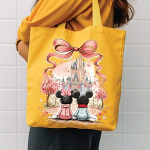 Minnie Mouse Coquette Bow Cotton Tote Bag image 1