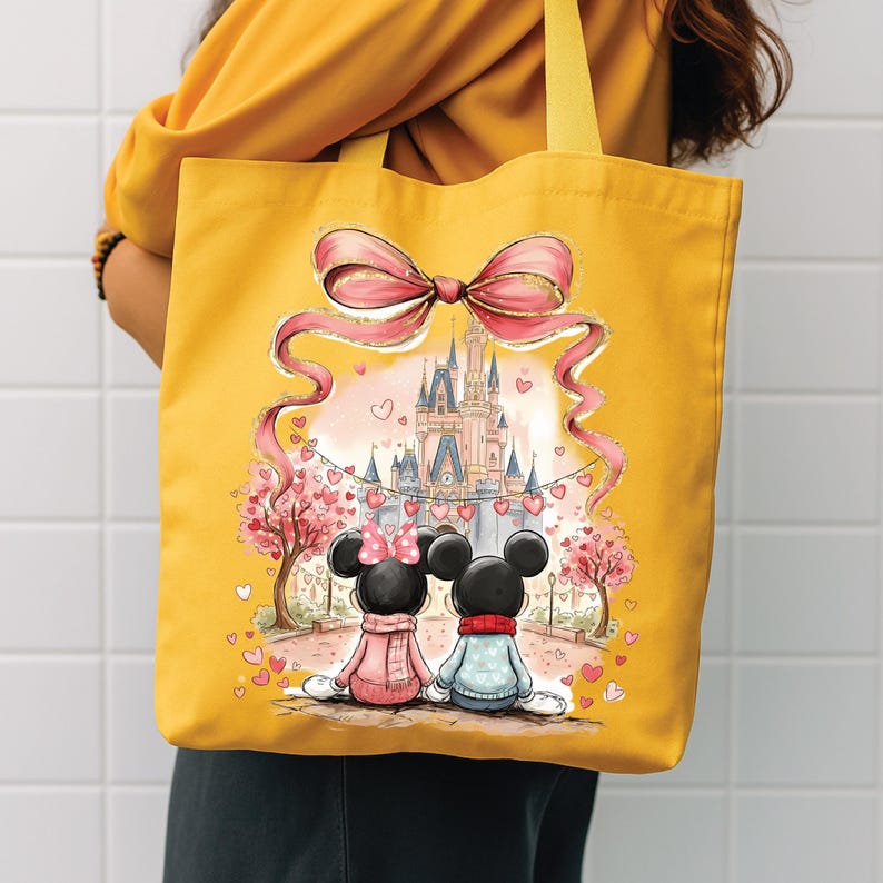 Minnie Mouse Coquette Bow Cotton Tote Bag image 1