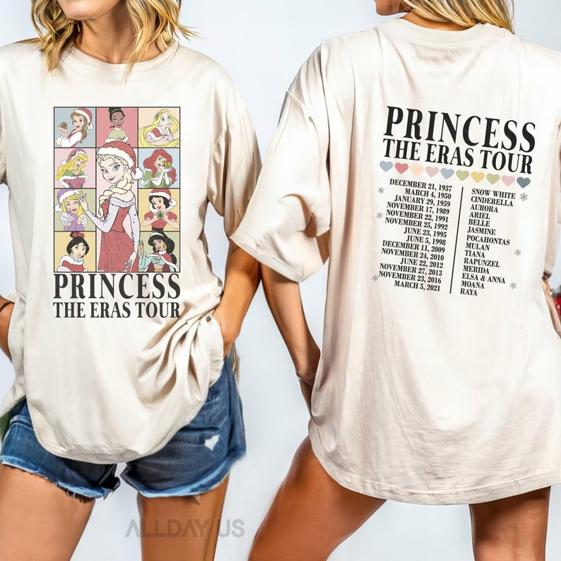 Princess Eras Tour Nostalgic Tribute-tröja - Disney-familjetröja, smörmjuk bomull, klassisk passform - unisex småbarn till vuxen bild 3