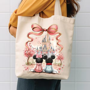 Minnie Mouse Coquette Bow Cotton Tote Bag image 2