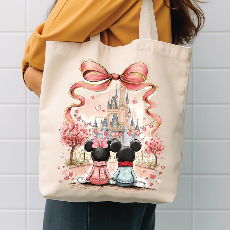 Minnie Mouse Coquette Bow Cotton Tote Bag image 2