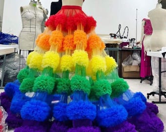 Rainbow Tulle Skirt or Dress: Custom LGBT Pride Outfit