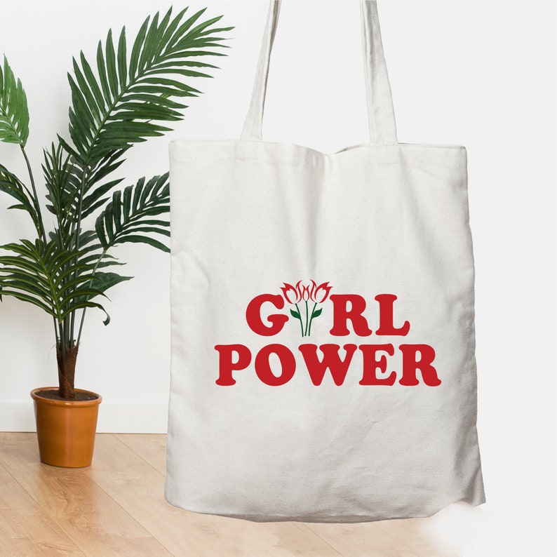 Girl Power Tote Bag GRL PWR Feminist Tote Friendly Bag Etsy