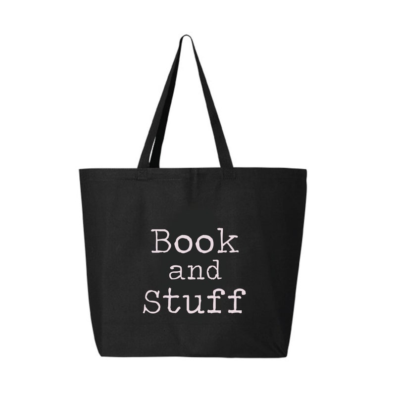 Books and Stuff Tote Bag Book Lover Book Bag Gift for Her Etsy