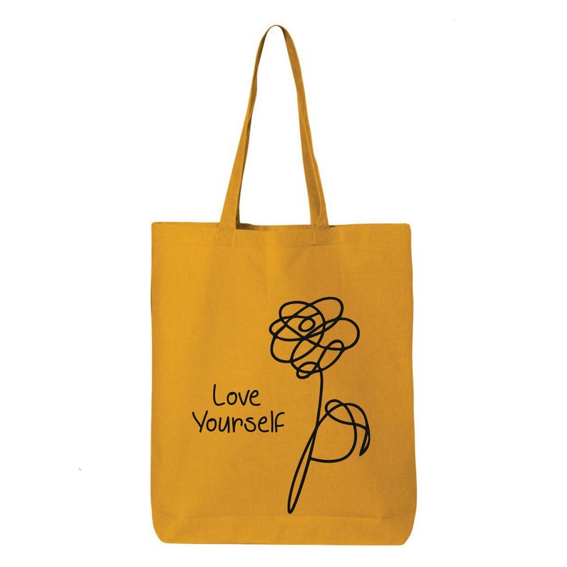Love Yourself Cotton Tote Bag - BTS Inspired Design image 5