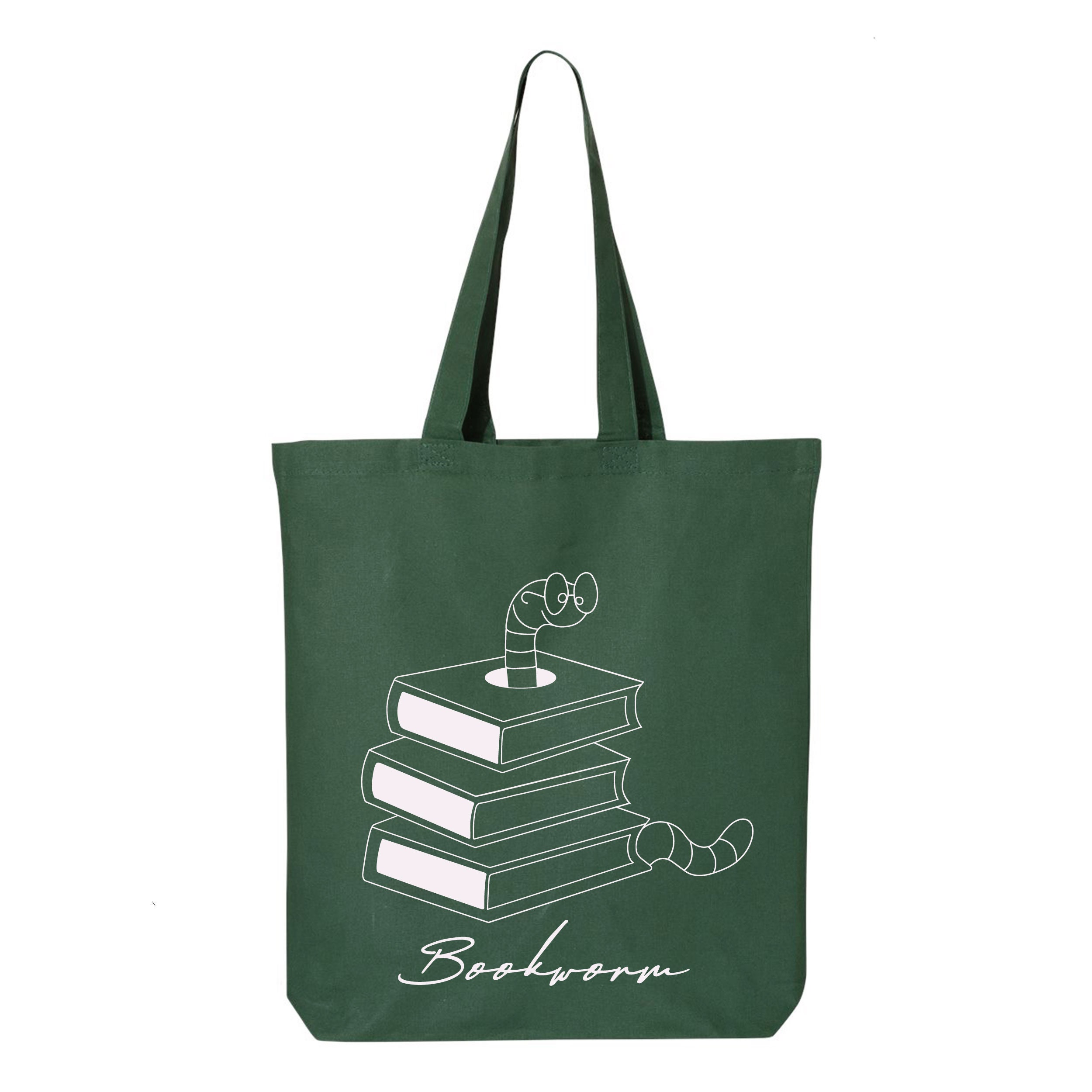 Bookworm Tote Bag Reading Bag Book Tote Library Bag | Etsy