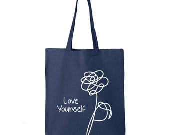 Love Yourself Baumwolltasche - BTS inspiriertes Design