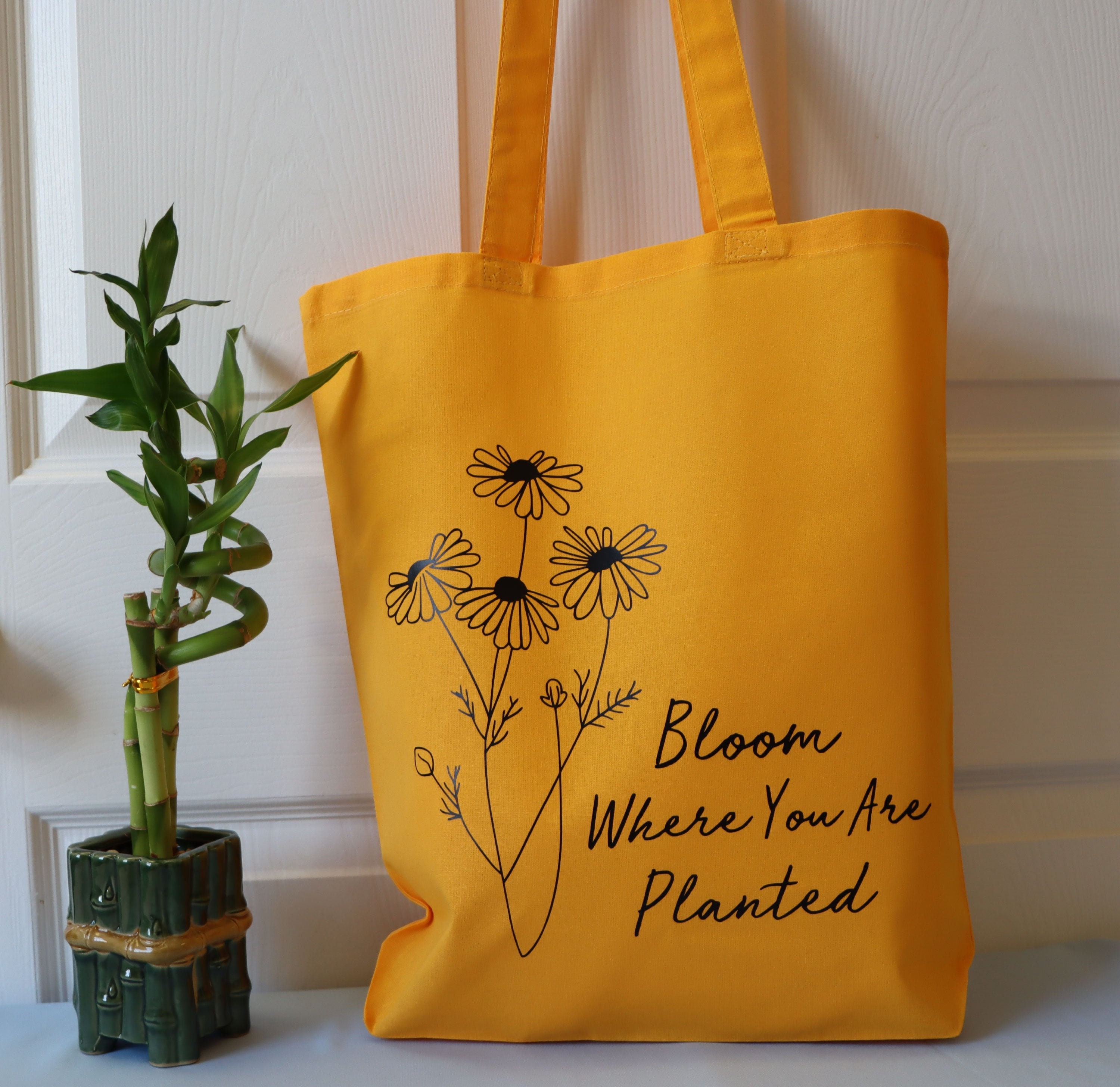 Bloom Where You Are Planted Shopping Bag Shoulder Bag Gift | Etsy