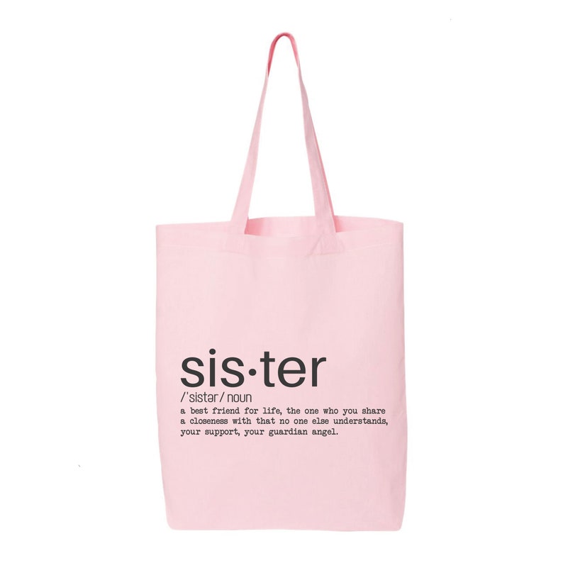 Sister Tote Bag Noun Slogan Tote Family Bag Gift for Her | Etsy