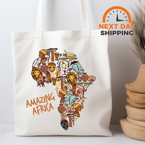 Afrika Karte Einkaufstasche, afrikanische Tänzer, Canvas-Einkaufstasche, Trending-Einkaufstasche, ästhetische Einkaufstasche, süße Einkaufstasche, Geschenk für sie, Afrika-Einkaufstaschen