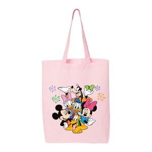 Bolso de mano del 50 aniversario de Disney con el Castillo de Mickey Mouse, bolso de regalo navideño, diseño festivo (tamaño mediano y grande, lona de algodón resistente) imagen 2