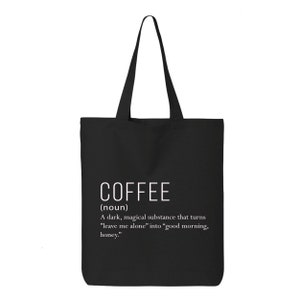 Coffee Tote Bag Friendly Bag Minimal Tote Bag Farmers - Etsy