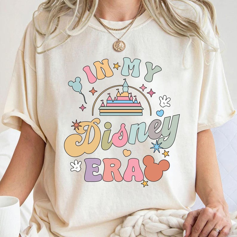 T-shirt Magic Kingdom, motif château rétro, chemise de style Disney vintage (unisexe TP-XXL, coton pré-rétréci, col côtelé athlétique) image 5