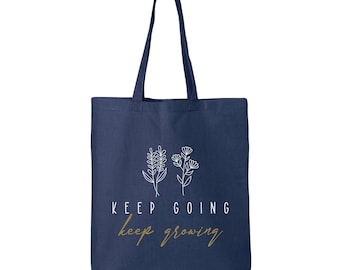 Inspirational Quote Canvas Tote Bag: Eco-Friendly Cotton Shopping Bag