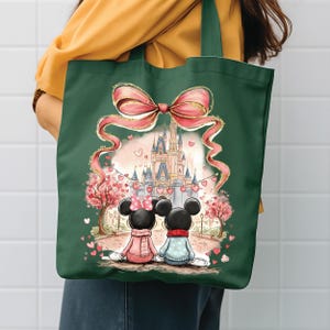 Minnie Mouse Coquette Bow Cotton Tote Bag image 3