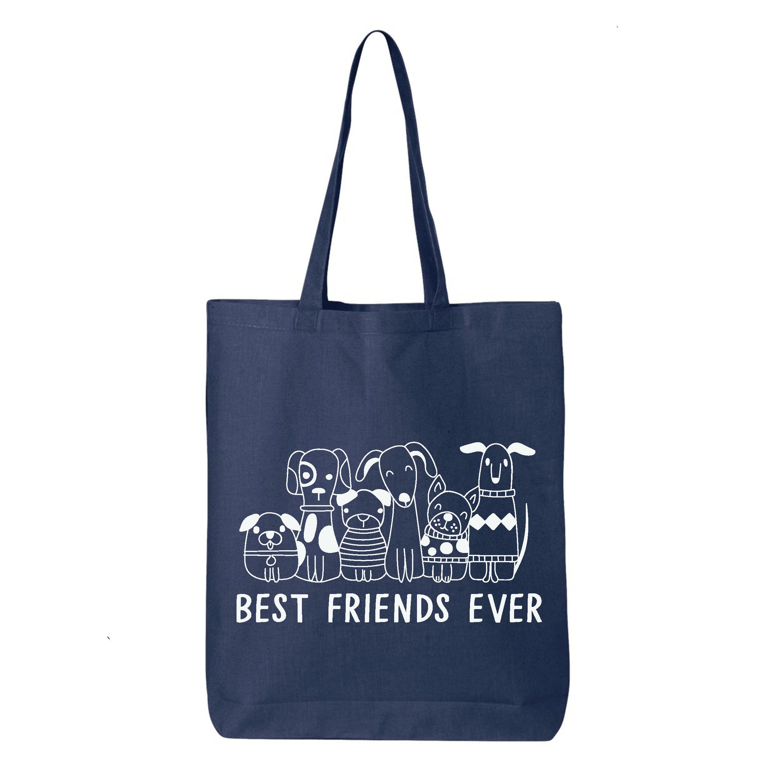 Best Friends Ever Tote Bag Cotton Tote Bag Market Bag Dog Etsy