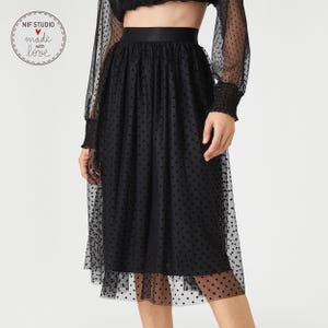 Jupe noire en tulle, jupe en tulle de demoiselle d'honneur, jupes maman et moi, jupes de famille, jupe tutu, jupe tutu pour demoiselle d'honneur, costume de danse