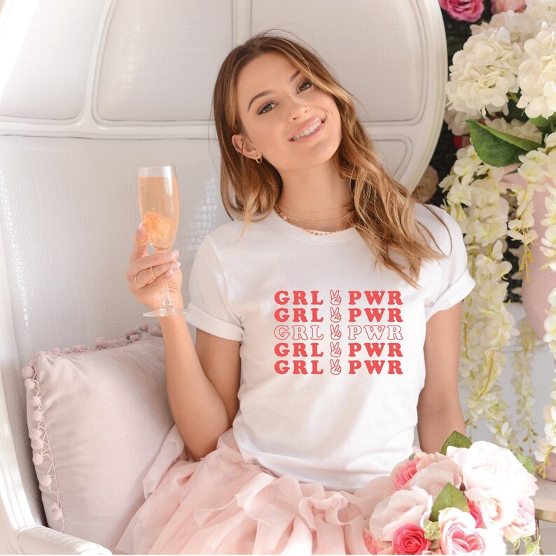 Camiseta feminista retrô: Camiseta Girl Power de algodão imagem 3