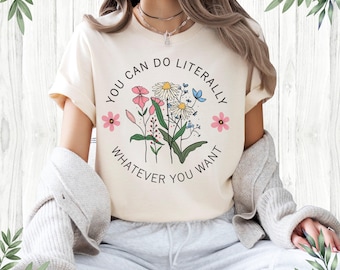 Wildflower Graphic T-Shirt: Inspirational Garden Lover Tee