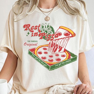 Camiseta &quot;Descansa en la pizza&quot;: divertida camiseta con gráficos para amantes de la comida