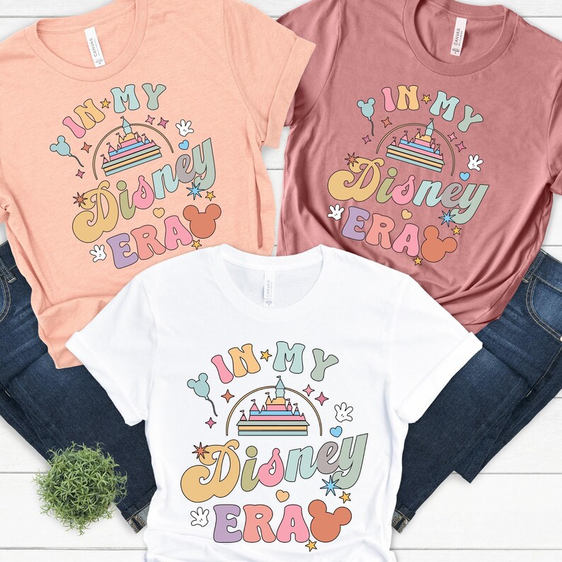 T-shirt Magic Kingdom, motif château rétro, chemise de style Disney vintage (unisexe TP-XXL, coton pré-rétréci, col côtelé athlétique) image 6