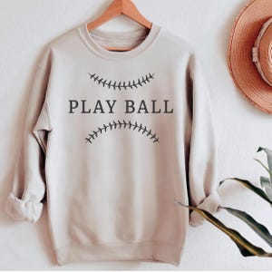 Play Ball Sweatshirt: Baseball Mama Game Day Crewneck
