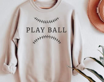Felpa Play Ball: Felpa girocollo Baseball Mama Game Day