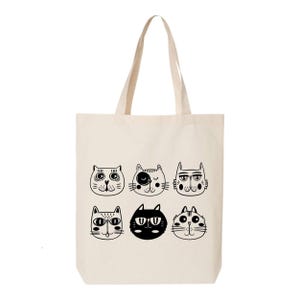 Cats Tote Bag: Large Canvas Market Tote
