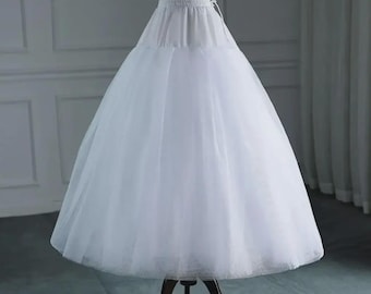 Wedding Dress Underskirt, White Petticoat