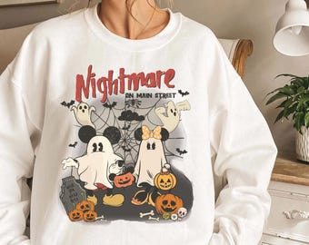 Jack And Sally Disney Halloween Tee: Vintage Nostalgia - Soft Cotton Blend, Durable Stitching, Cozy Fan Apparel