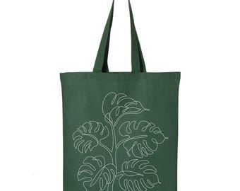 Cheese Plant Cotton Tote Bag: Plant Lover Gift