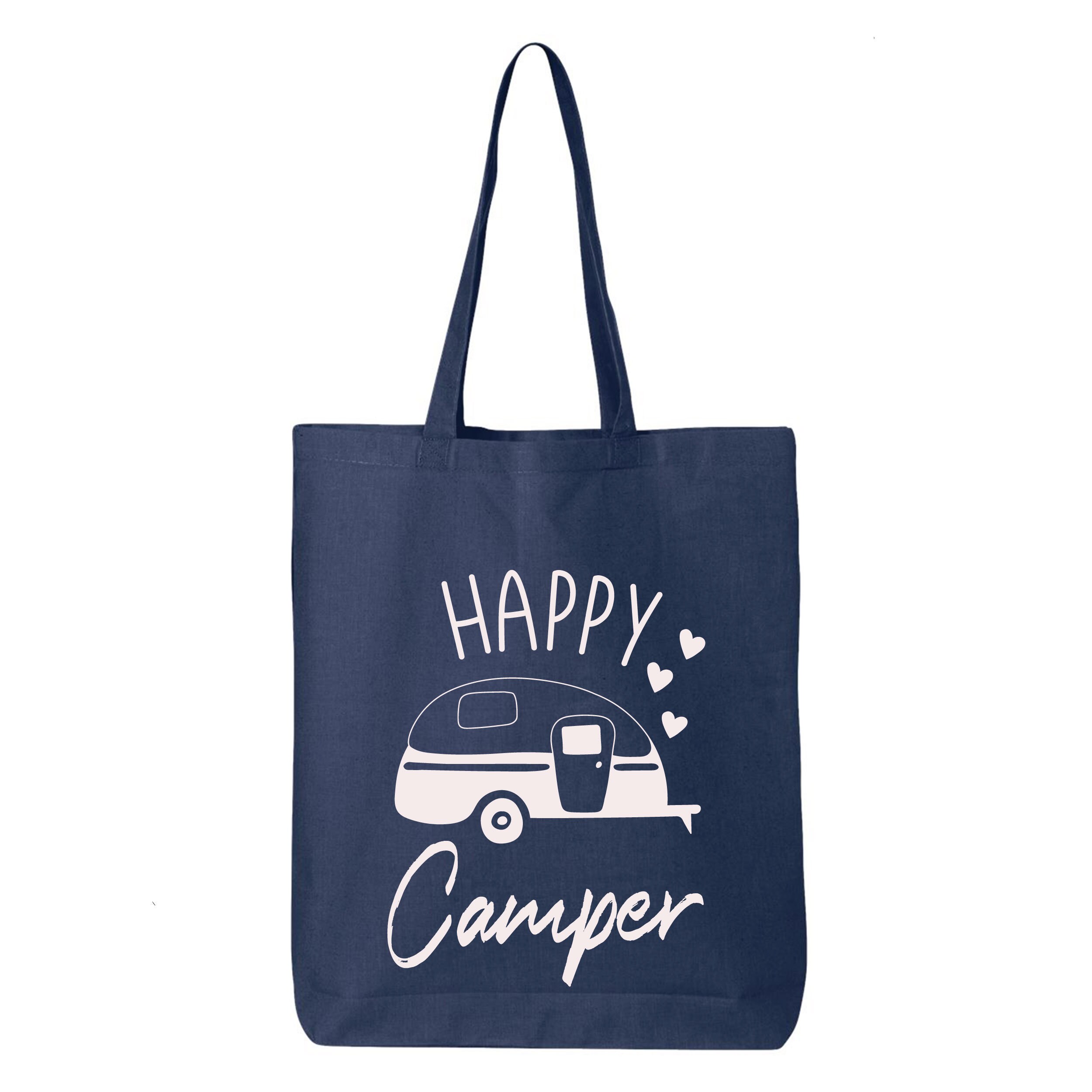 Happy Camper Tote Bag Shopping Bag Wanderlust Explore | Etsy